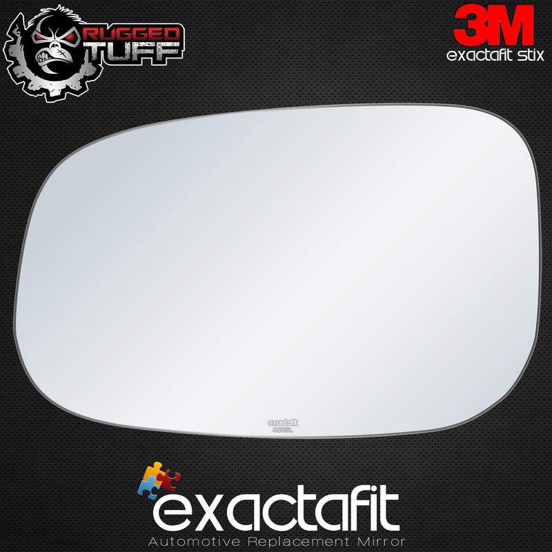 Rugged TUFF Left Driver Side Replacement Mirror Glass For 2007-2014 Volvo C30 C70 S40 S60 S80 V50 V70 Door Rear View Power Mirrors With Adhesives exactafit 8225L - Image 3